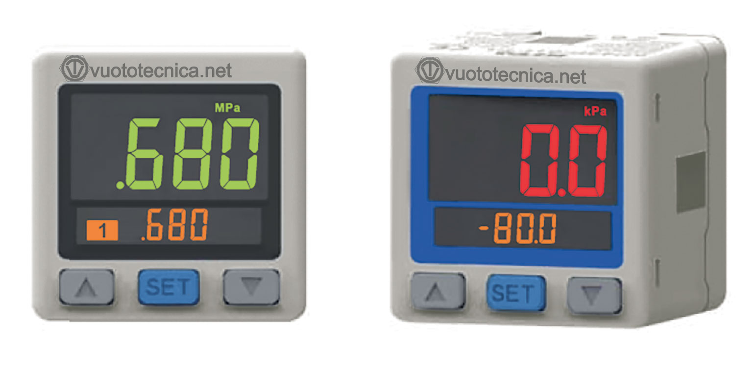 VACUOSTATI DIGITALI CON DISPLAY A DUE COLORI